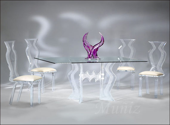 Make A Statement With Acrylic Dining Sets By Muniz Call Us Today