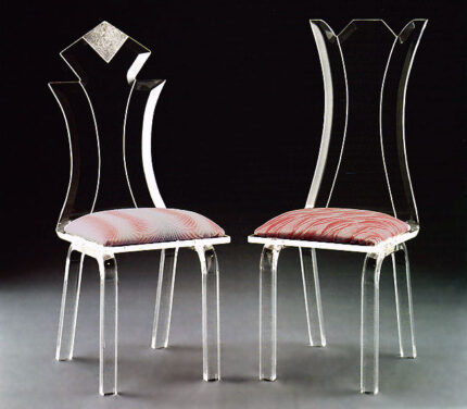 Acrylic chairs diamond flower