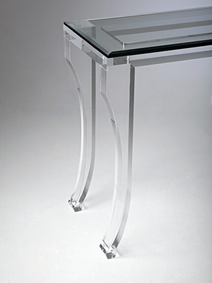 Tuscany Acrylic Console Table Detail