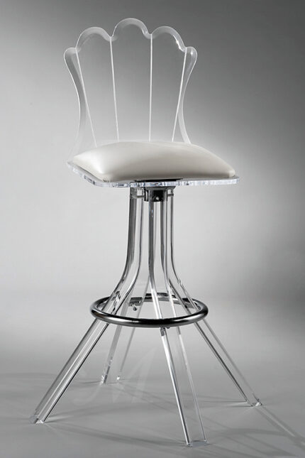 Scallop acrylic bar stool JM125